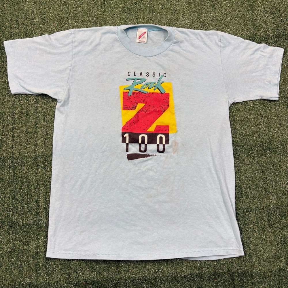 Vintage 90s Jerzees Classic Rock Z100 T-shirt